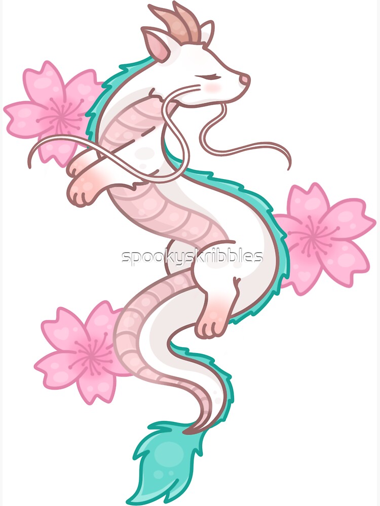 Thumbnail 3 of 3, Magnet, Sakura Dragon designed and sold by spookyskribbles.