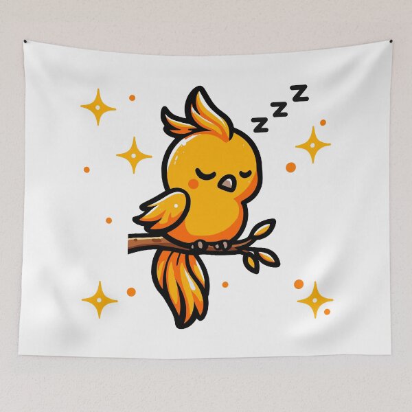 Item preview, Cute Phoenix Sleeping designed and sold by BluRockDesigns.