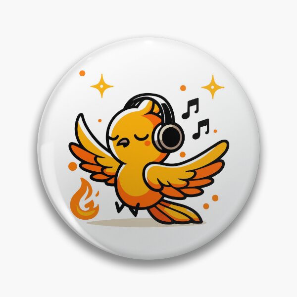 Item preview, Cute Phoenix Listening To Music designed and sold by BluRockDesigns.