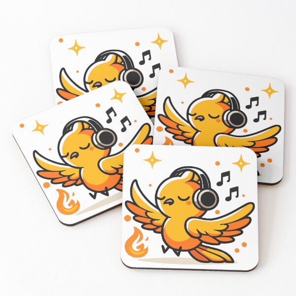 Item preview, Cute Phoenix Listening To Music designed and sold by BluRockDesigns.