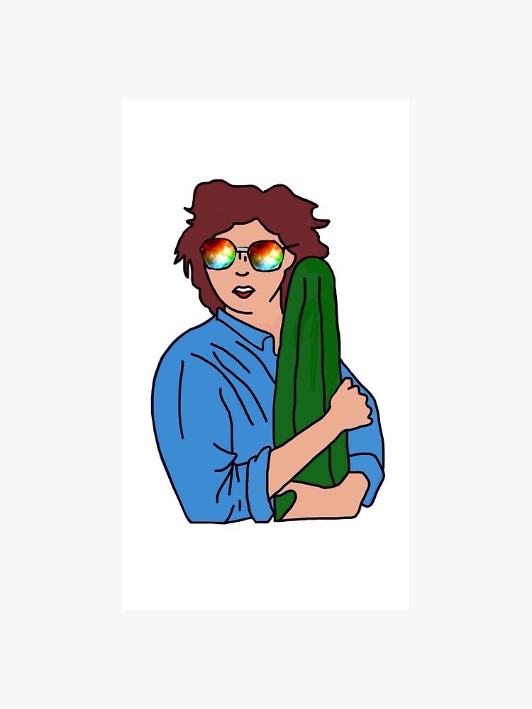 "Michael Cera with Cactus " Sticker by Heidisavins | Redbubble