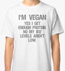 Funny Vegan Protien B12 Classic T-Shirt