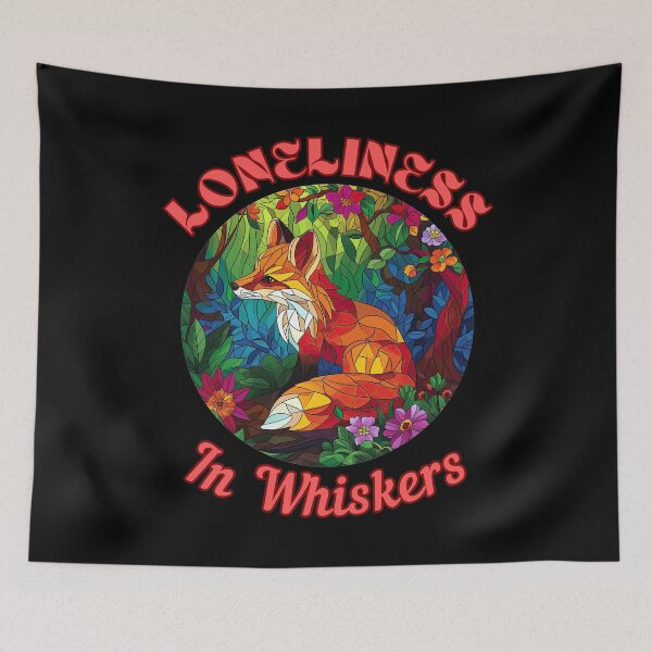 Item preview, Loneliness in Whiskers. retro fox designed and sold by FoxVibes.