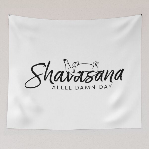 Item preview, Shavasana Doxie designed and sold by Doodle-Doxie-CO.