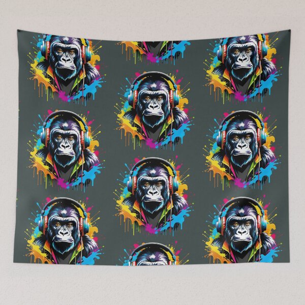 Item preview, Cool Graffiti Party Gorilla designed and sold by TheArtOfPat.
