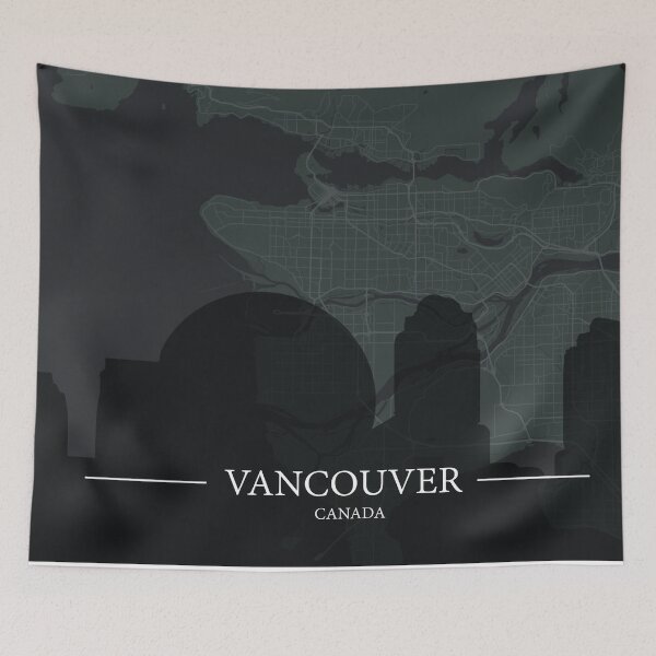 Item preview, Vancouver City map with silhouette designed and sold by GuilhermeJacome.