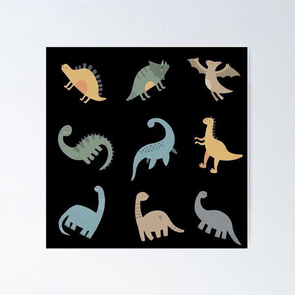 Item preview, Colorful Cute Dino Set - Dinosaur Lovers Gift designed and sold by patternjp.