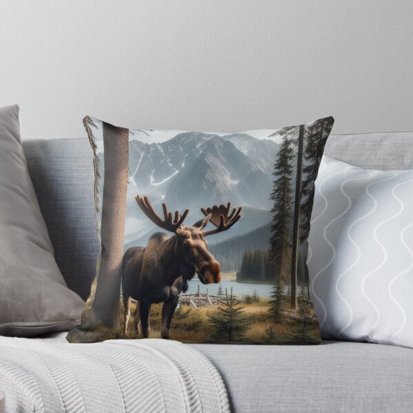 Item preview, Antler Majesty - The Regal Splendor of a Moose's Crowned Antlers designed and sold by ProgressMagnet.
