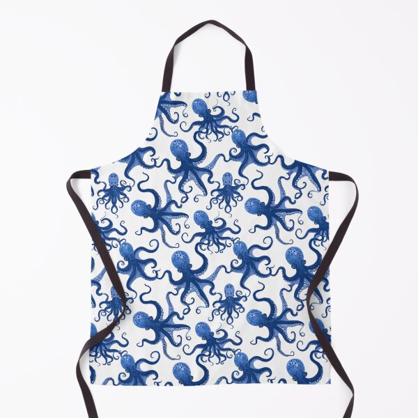 Item preview, Dancing blue octopus designed and sold by SophieClimaArt.