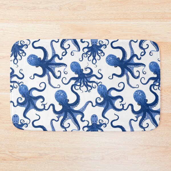 Item preview, Dancing blue octopus designed and sold by SophieClimaArt.