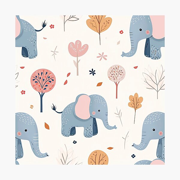 Item preview, Elephant Pattern designed and sold by ElephantVibes.