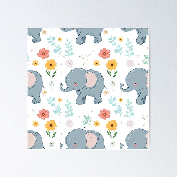 Item preview, Elephant Pattern designed and sold by ElephantVibes.