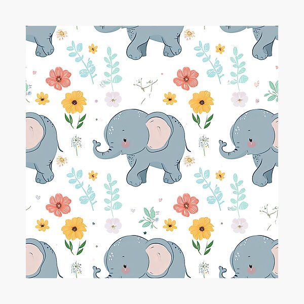 Item preview, Elephant Pattern designed and sold by ElephantVibes.