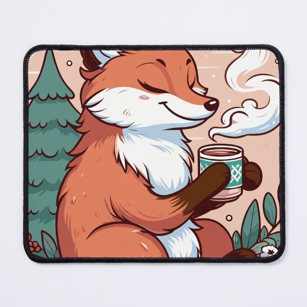 Item preview, Fox drinking coffee designed and sold by brexastore.