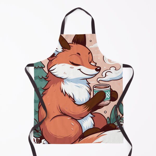 Item preview, Fox drinking coffee designed and sold by brexastore.
