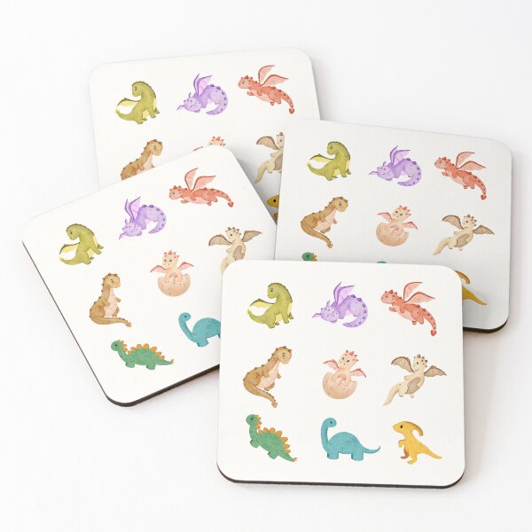 Item preview, Colorful Cute Baby Dino Set - Dinosaur Lovers Gift designed and sold by patternjp.