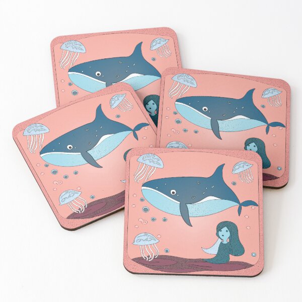 Item preview, Abstract Whimsical Whale Art, Nursery, Print designed and sold by KMDs.