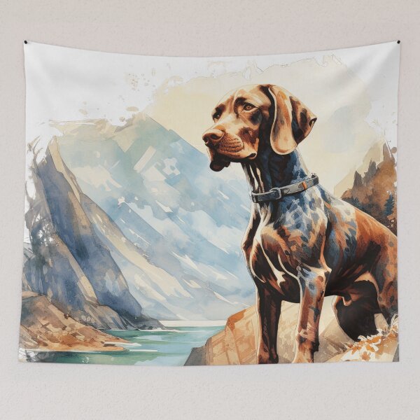 Item preview, German Shorthaired Pointer In The Mountains designed and sold by TheAnimalZ00.