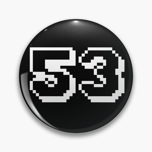 Item preview, 53, fifty-three, white, retro video game, 1 up! designed and sold by Numbers-Art.