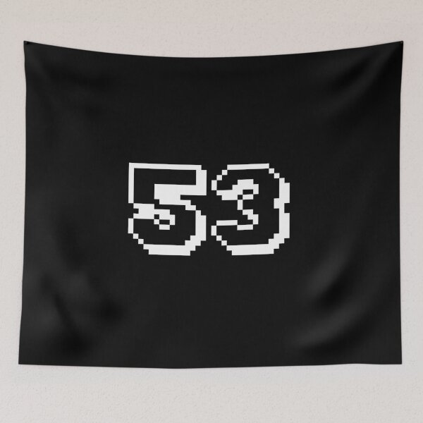 Item preview, 53, fifty-three, white, retro video game, 1 up! designed and sold by Numbers-Art.