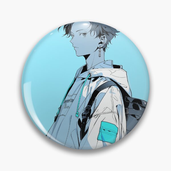 Item preview, Blue Anime Guy Streetwear designed and sold by Cratbat.