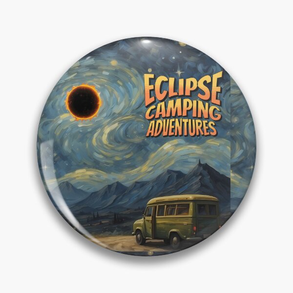 Item preview, eclipse solar 2024 camping van starry night designed and sold by Printperium.