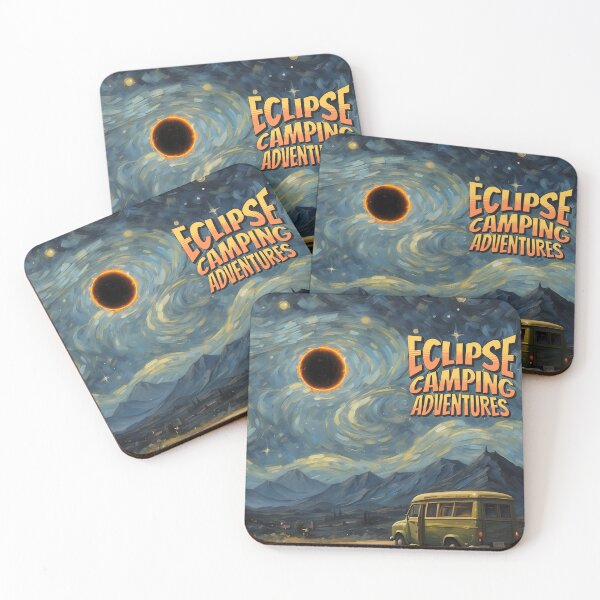 Item preview, eclipse solar 2024 camping van starry night designed and sold by Printperium.