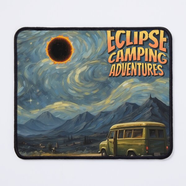 Item preview, eclipse solar 2024 camping van starry night designed and sold by Printperium.
