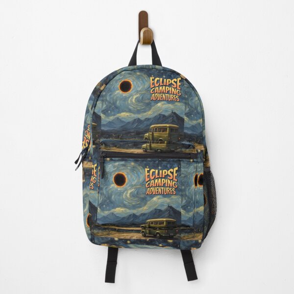 Item preview, eclipse solar 2024 camping van starry night designed and sold by Printperium.