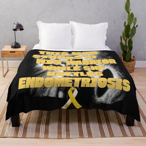 Item preview, Endometriosis Awareness Support Women Battle Warrior Man designed and sold by CheekyPuppy.