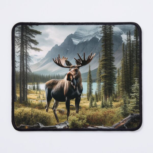 Item preview, Woodland Sentinel - Moose's Watchful Posture in the Heart of Nature designed and sold by ProgressMagnet.