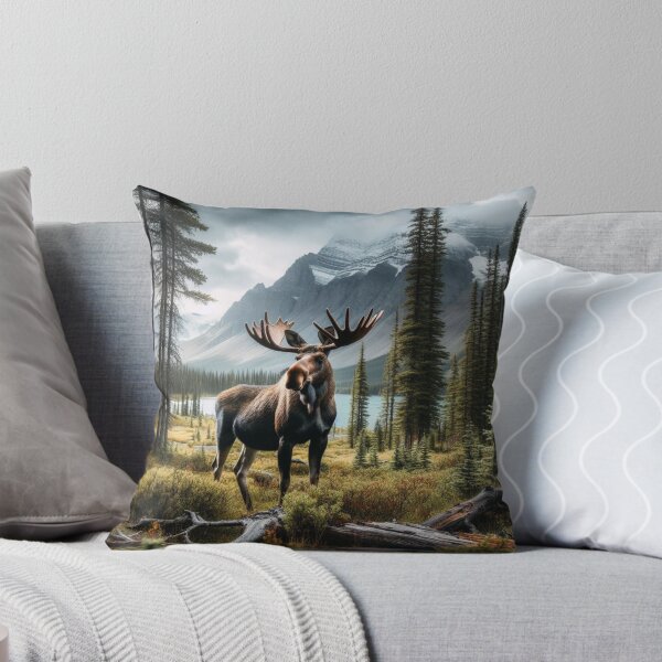 Item preview, Woodland Sentinel - Moose's Watchful Posture in the Heart of Nature designed and sold by ProgressMagnet.
