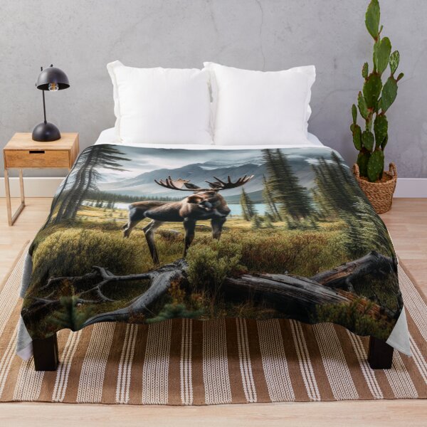 Item preview, Woodland Sentinel - Moose's Watchful Posture in the Heart of Nature designed and sold by ProgressMagnet.