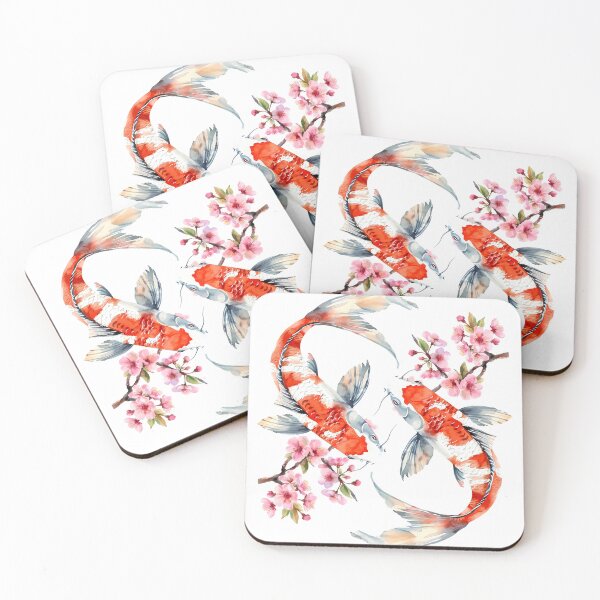 Item preview, Japanese Koi Fish Sakura Cherry Blossom designed and sold by BHENRYstyle.