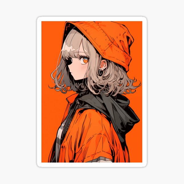 Anime Orange Hair Stickers for Sale Redbubble