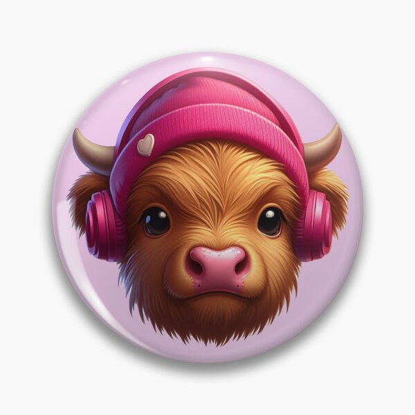 Item preview, Cute Baby Cow Music Love Sticker 1 designed and sold by AtoDVentures.
