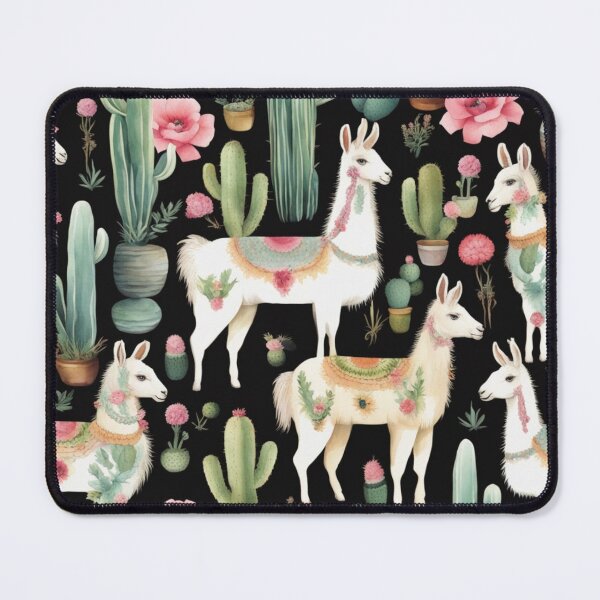 Item preview, Llamas in a cactus and flower environment designed and sold by KreativKulture.