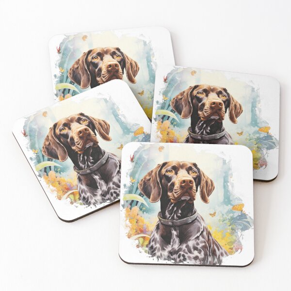 Item preview, Watercolor German Shorthaired Pointer With Butterflies designed and sold by TheAnimalZ00.