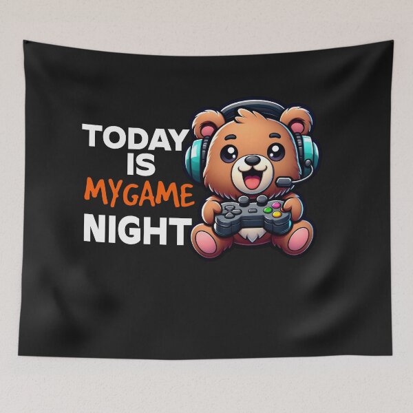 Item preview, Today is My Game Night cute Bear designed and sold by TeddybearClub.