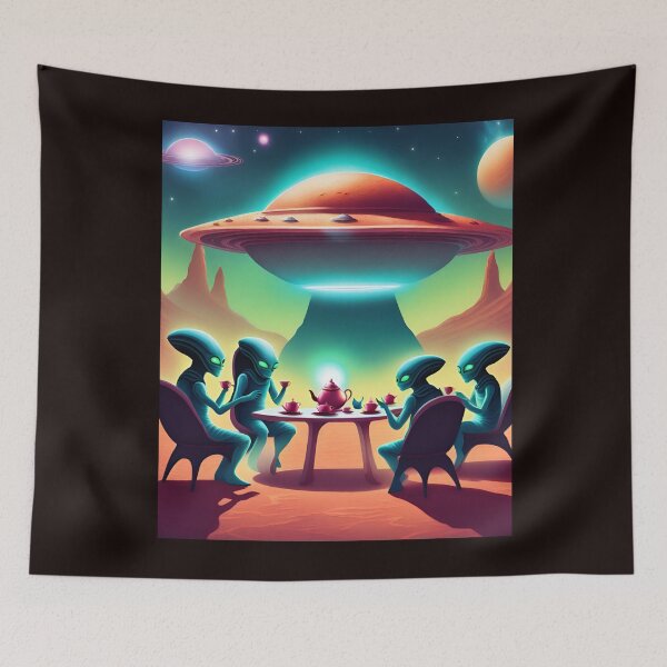 Item preview, Alien tea party designed and sold by seahorse crossing.