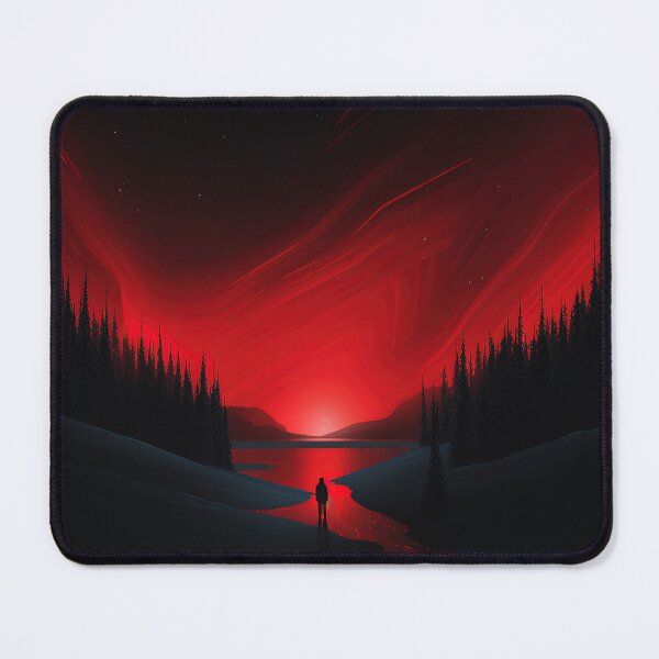 Item preview, Aurora borealis | Red minimalism designed and sold by ComicsFactory.