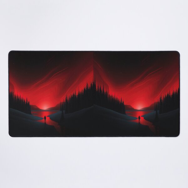 Item preview, Aurora borealis | Red minimalism designed and sold by ComicsFactory.
