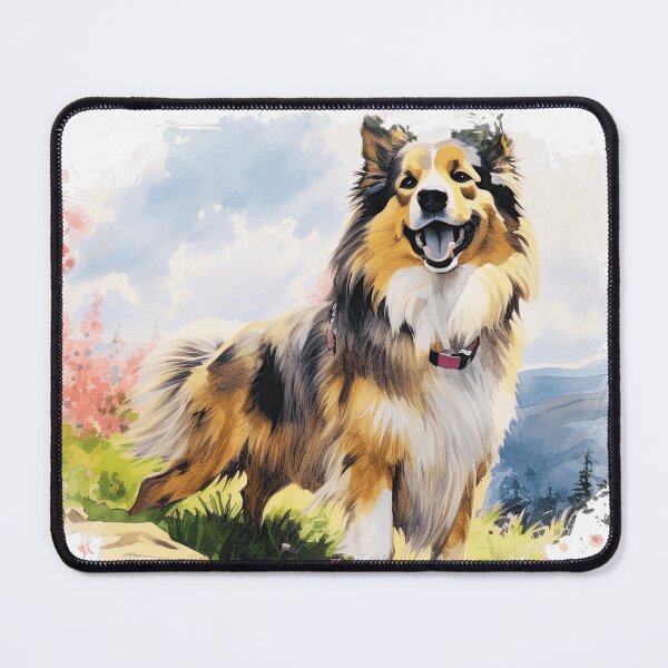 Item preview, Watercolor Happy Shetland Sheepdog designed and sold by TheAnimalZ00.