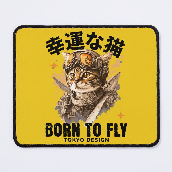 Item preview, Born to Fly, Cat Aviator designed and sold by Mariana Piana.