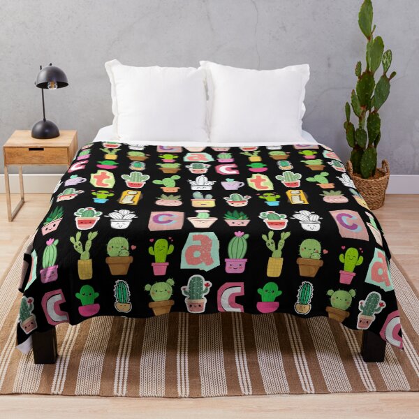 Item preview, Cute Kawaii Cactus Print designed and sold by Thehatinthecat.