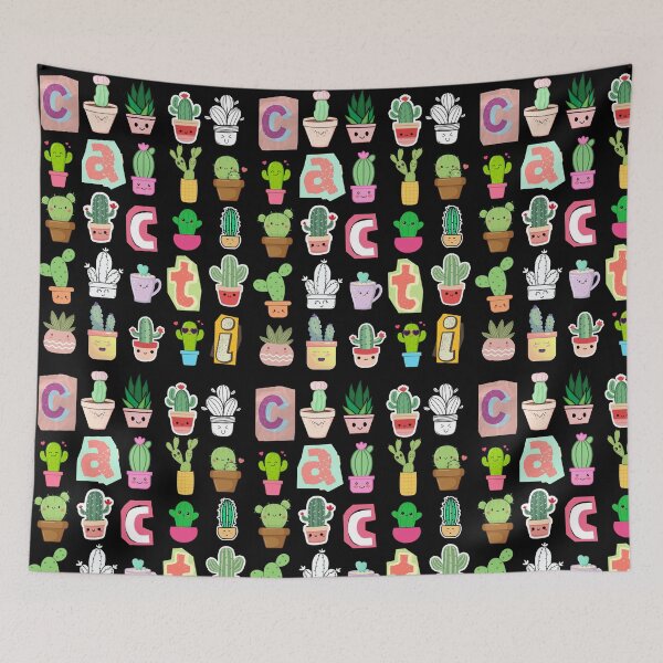 Item preview, Cute Kawaii Cactus Print designed and sold by Thehatinthecat.