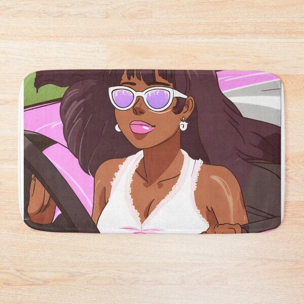 Item preview, pastel woman in pink car designed and sold by Berenicelee23.