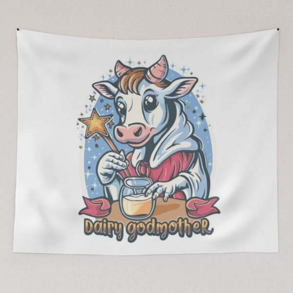 Item preview, Dairy Godmother - Cute Funny Cow Milk Lover designed and sold by Kashear.