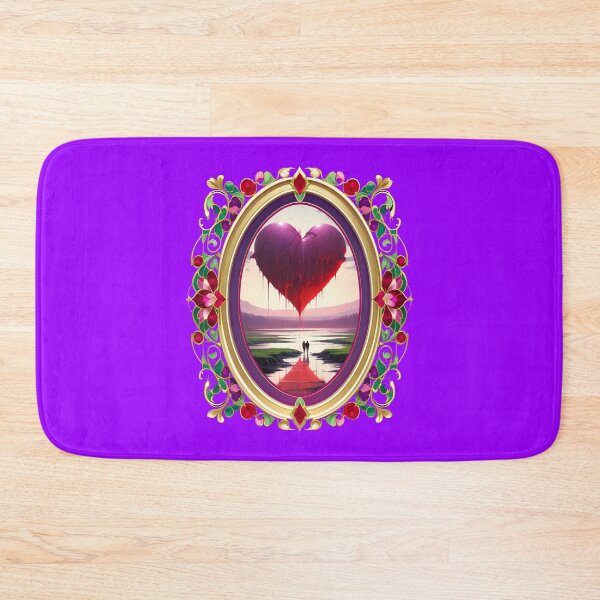 Item preview, Couple Dripping Heart Floral Glass Frame designed and sold by Rogue Wizard.