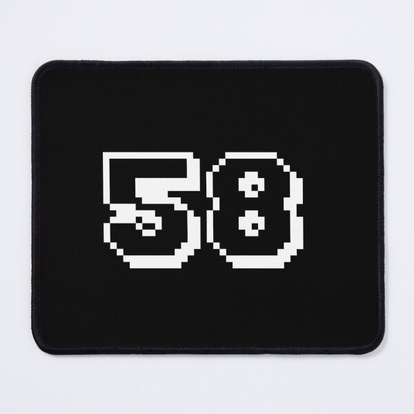 Item preview, 58, fifty-eight, white, retro video game, 1 up! designed and sold by Numbers-Art.